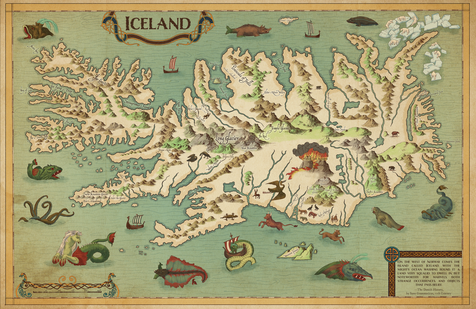 This is the Age of Vikings map of mythic Iceland - Age of Vikings ...