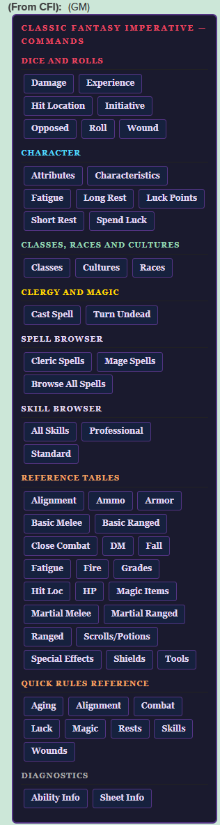 Comprehensive Classic Fantasy Imperative Roll20 API Script - Mythras ...